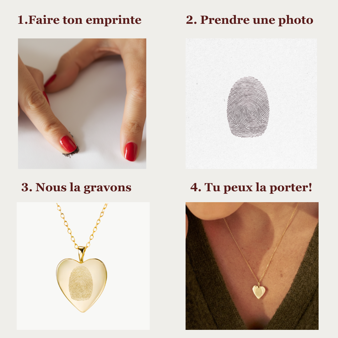Pendentif Coeur | Empreinte Digitale