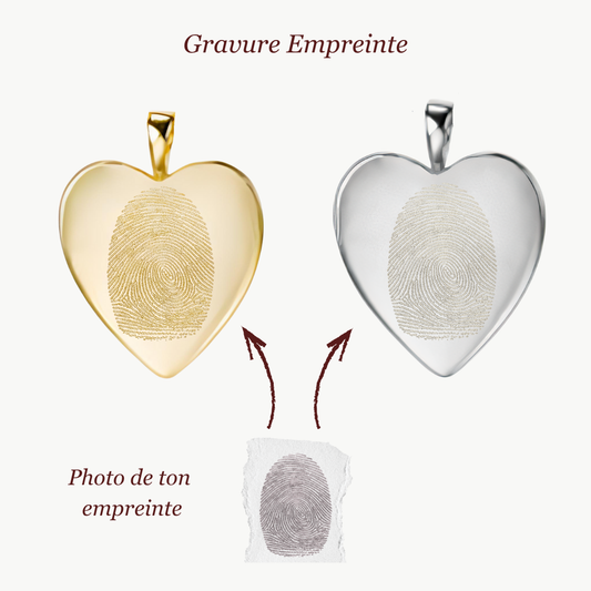 Pendentif Coeur | Empreinte Digitale