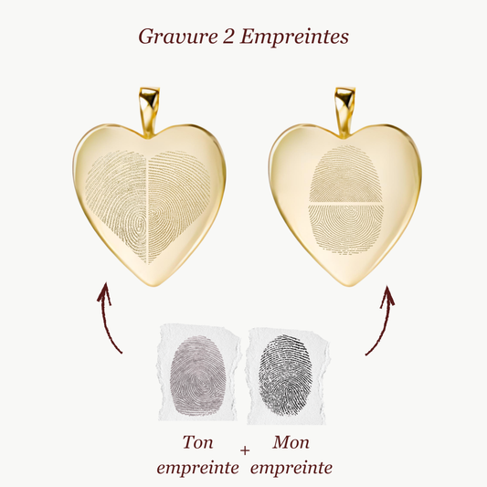 Pendentif Coeur | 2 Empreintes