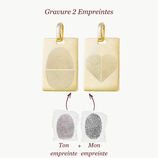 Pendentif Rectangle| 2 Empreintes