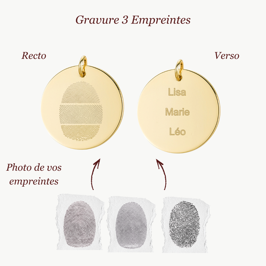 Pendentif rond | 3 Empreintes