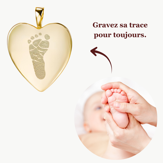 Pendentif Coeur | empreinte de main/pied