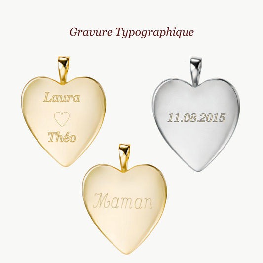 Pendentif Coeur | Texte Personnalisé