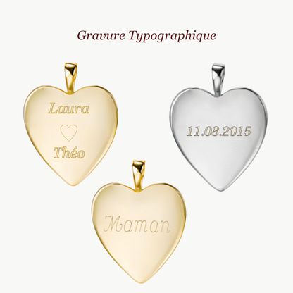 Pendentif Coeur | Texte Personnalisé