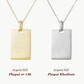 Pendentif Rectangle | Texte Personnalisé